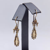 12K Gold Etruscan Revival Reversible Drop Earrings Earrings Kirsten's Corner Jewelry