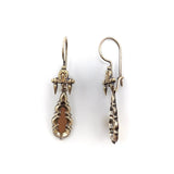 12K Gold Etruscan Revival Reversible Drop Earrings Earrings Kirsten's Corner Jewelry