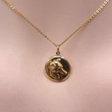 14K Gold & Ruby Victorian Era Signature Dog Pendant-Charm Pendant, Charm Kirsten's Corner Jewelry