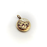 14K Gold & Ruby Victorian Inspired Signature Boar Pendant-Charm Pendant, Charm Kirsten's Corner Jewelry