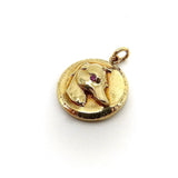 14K Gold & Ruby Victorian Era Signature Dog Pendant-Charm Pendant, Charm Kirsten's Corner Jewelry