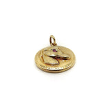 14K Gold & Ruby Victorian Era Signature Dog Pendant-Charm Pendant, Charm Kirsten's Corner Jewelry
