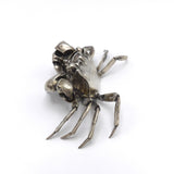Sterling Silver Articulated Crab Sculpture by Oleg Konstantinov okimono Kirsten's Corner Jewelry