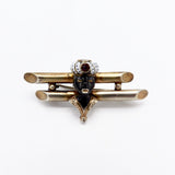 Georgian-Era Gilded Silver Venetian Blackamoor Brooch with Garnet and Enamel Brooches, Pins Kirsten's Corner Jewelry
