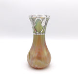 Rindskopf Glass Vase with Sterling Silver Overlay, circa 1900 Decor Kirsten's Corner