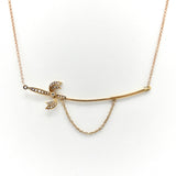 Victorian Jabot Pin Sword Necklace with Seed Pearls & Diamond Necklaces, Pendants Kirsten's Corner