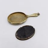 Art Deco Sterling Silver and Enamel Handheld Mirror Pendant Pendant Kirsten's Corner Jewelry