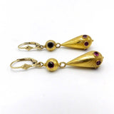Etruscan Revival 14kt and 18kt Gold Earrings with Amethysts, circa 1880 Earrings Kirsten's Corner Jewelry