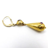 Etruscan Revival 14kt and 18kt Gold Earrings with Amethysts, circa 1880 Earrings Kirsten's Corner Jewelry