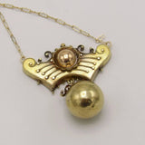 Exquisite Rose & Yellow Gold, Etruscan Revival Necklace Necklace Kirsten's Corner Jewelry