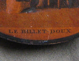 French Papier Mache Snuff Box "Le Billet Doux," circa 1810 Box Kirsten's Corner Jewelry