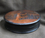 French Papier Mache Snuff Box "Le Billet Doux," circa 1810 Box Kirsten's Corner Jewelry