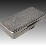 Rare French Silver (800) Match Safe with Castle Top, circa 1870s Case Kirsten's Corner Jewelry