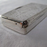 Rare French Silver (800) Match Safe with Castle Top, circa 1870s Case Kirsten's Corner Jewelry