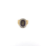 Georgian 15K Gold Seed Pearl Mourning Ring Ring Kirsten's Corner Jewelry