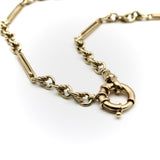 14K Gold Victorian Fettered and Bar Link Watch Chain Necklace Chain Kirsten's Corner