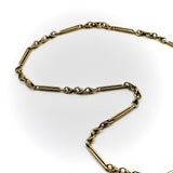 14K Gold Victorian Fettered and Bar Link Watch Chain Necklace Chain Kirsten's Corner