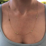 14K Gold Vintage UnoAErre Blue Plique-à-Jour Chain Chain Kirsten's Corner