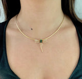 14K Gold Dragonfly Pendant with Garnet & Pearls Pendant Kirsten's Corner