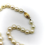 Vintage Cultured Pearl Necklace with 14K Gold Clasp Necklace Kirsten's Corner