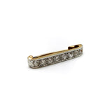 14K Gold Platinum Topped Old Mine Cut Diamond Bar Pin Brooches, Pins Kirsten's Corner