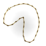 14K Gold Signature Handmade Dog Bone Link Chain Necklace with Heart Clasp Chain Kirsten's Corner