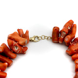 Organic Coral Necklace with 14K Gold Lobster Clasp Necklace Kirsten's Corner