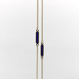 14K Gold Vintage UnoAErre Blue Plique-à-Jour Chain Chain Kirsten's Corner