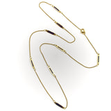 14K Gold Vintage UnoAErre Blue Plique-à-Jour Chain Chain Kirsten's Corner