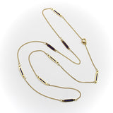 14K Gold Vintage UnoAErre Blue Plique-à-Jour Chain Chain Kirsten's Corner