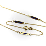 14K Gold Vintage UnoAErre Blue Plique-à-Jour Chain Chain Kirsten's Corner