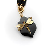 14K Rose Gold and Onyx Mourning Chain and Locket Necklaces, Pendants Kirsten's Corner