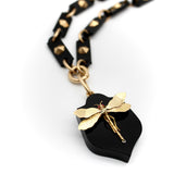 14K Rose Gold and Onyx Mourning Chain and Locket Necklaces, Pendants Kirsten's Corner