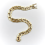 14K Gold Vintage Italian Curb Link Bracelet Bracelet Kirsten's Corner