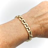 14K Gold Vintage Italian Curb Link Bracelet Bracelet Kirsten's Corner
