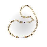 Signature Victorian Inspired 14K Gold Paper Clip Link Chain Kirsten's Corner