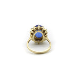 Vintage 14K Gold Tanzanite and Diamond Halo Ring by LeVian ring Kirsten's Corner Jewelry