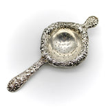 Kirk Sterling Silver Tea Strainer with Repoussé Objects of Vertu Kirsten's Corner