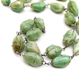 Brazilian Sterling Silver Wire-Wrapped Aventurine Necklace Necklace Kirsten's Corner