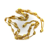 18K Gold Bar and Citrine Briolette Layered Necklace Necklace Kirsten's Corner