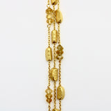 18K Gold Bar and Citrine Briolette Layered Necklace Necklace Kirsten's Corner