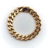 Vintage 18K Gold Heavy Puffy Curb Link Bracelet Bracelet Kirsten's Corner