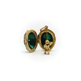 Gilt Silver Enameled Egg Locket with Hidden Cherub Pendant Kirsten's Corner
