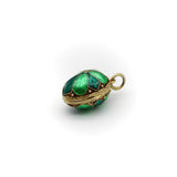Gilt Silver Enameled Egg Locket with Hidden Cherub Pendant Kirsten's Corner
