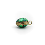 Gilt Silver Enameled Egg Locket with Hidden Cherub Pendant Kirsten's Corner