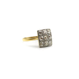 18K Gold and Platinum Old Mine Cut Cobblestone Ring Ring Kirsten's Corner