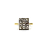 18K Gold and Platinum Old Mine Cut Cobblestone Ring Ring Kirsten's Corner