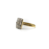 18K Gold and Platinum Old Mine Cut Cobblestone Ring Ring Kirsten's Corner