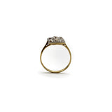 18K Gold and Platinum Old Mine Cut Cobblestone Ring Ring Kirsten's Corner