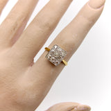 18K Gold and Platinum Old Mine Cut Cobblestone Ring Ring Kirsten's Corner